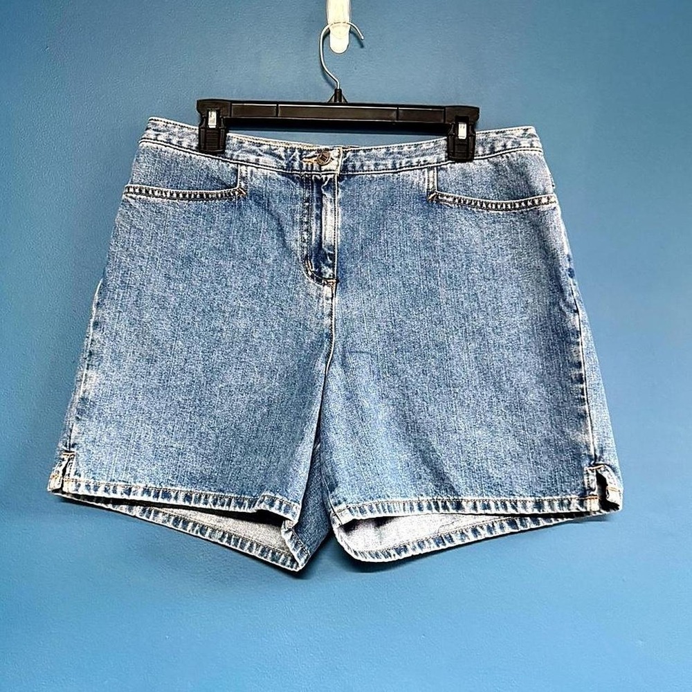 Vintage 90s Jorts Women's Size 12 NY Jeans Shorts Light Wash Retro 33" Waist